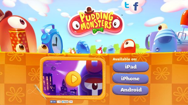 Pudding Monsters 网页设计欣赏